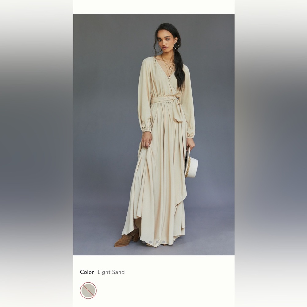 Anthropologie - Erika Peña Draped Wrap Maxi Dress